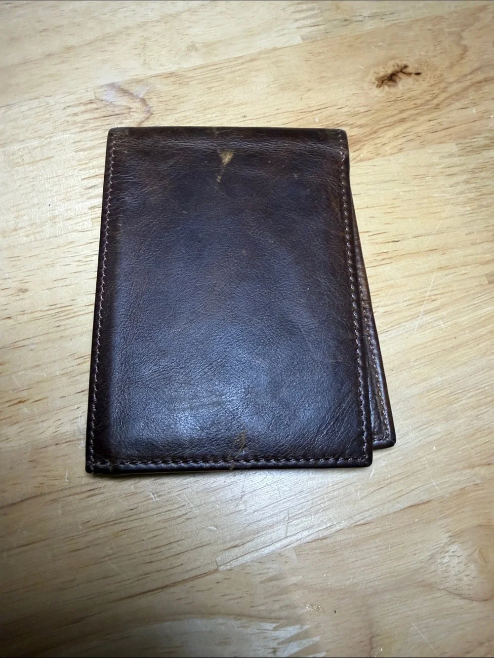 J. Crew Dark Brown Leather Bifold Card Holder